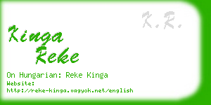 kinga reke business card